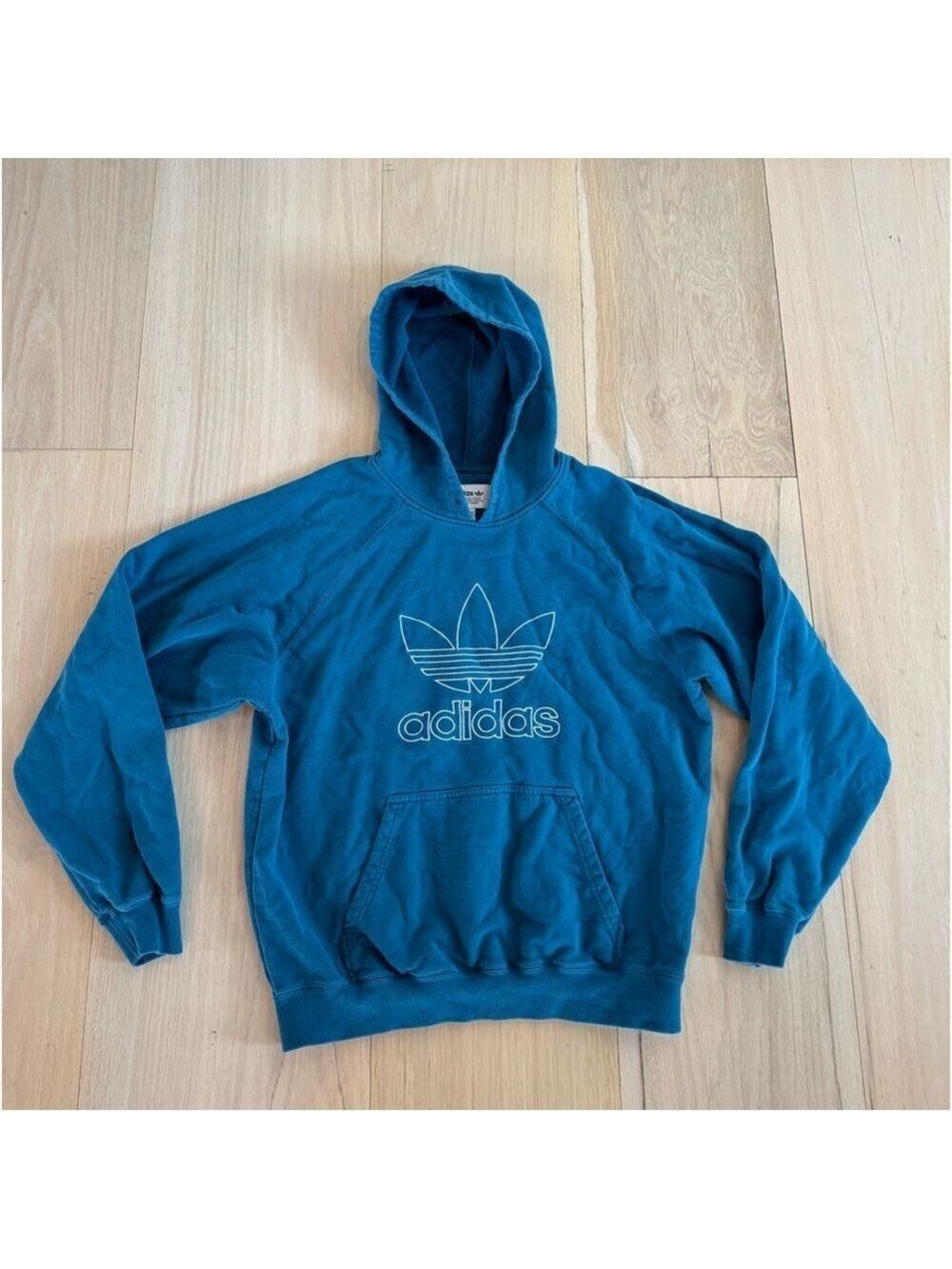 Adidas Blue Sweatshirt Hoodie Size Medium